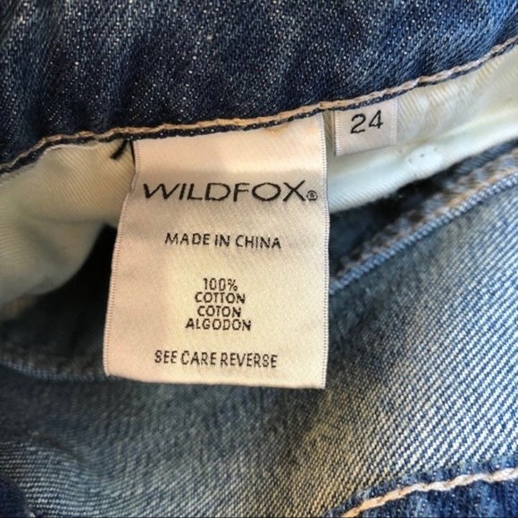 NWT Wildfox Distressed Cropped High Rise Slim Boyfriend Jeans Women's Size 24 - Picture 13 of 13